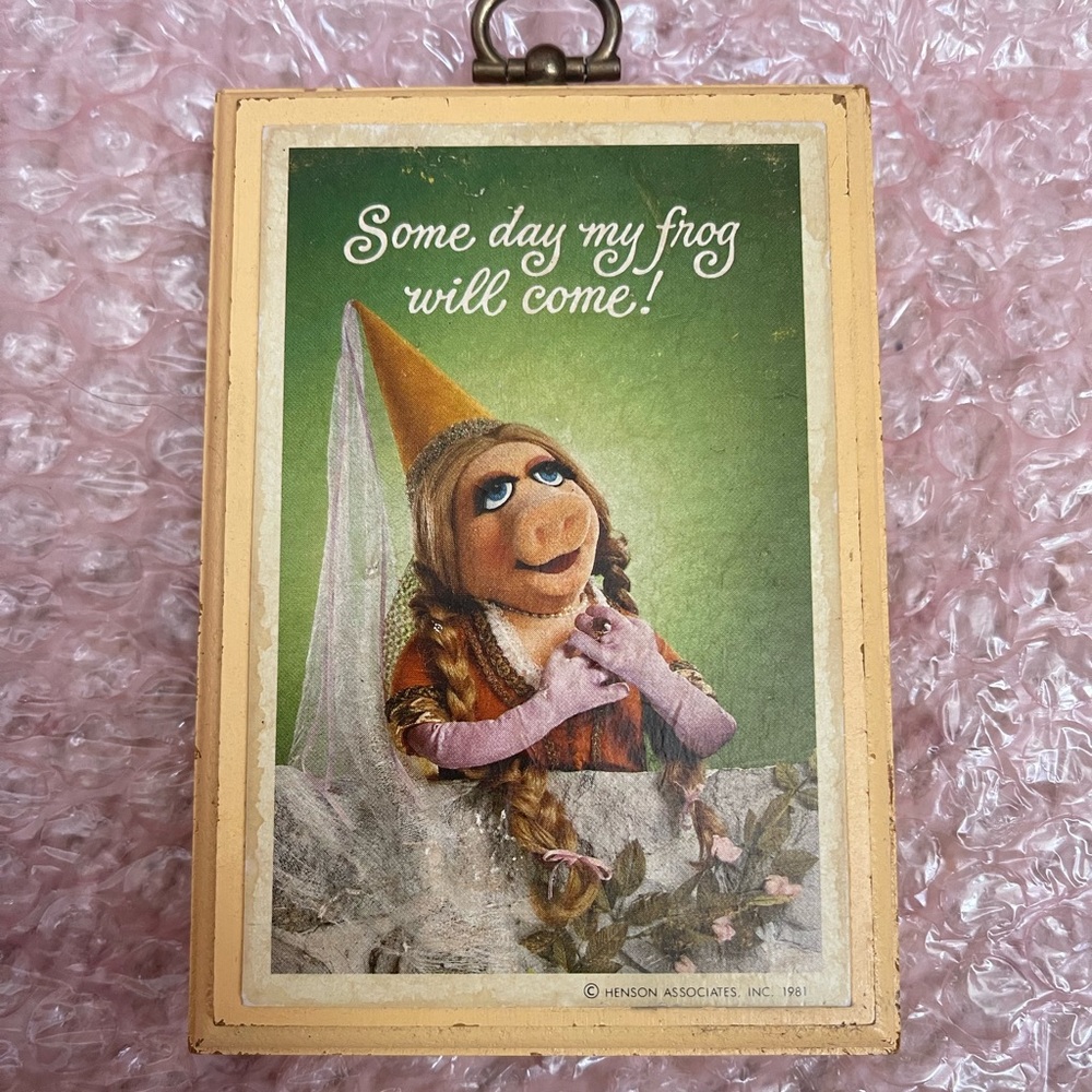 Vintage Muppets 80s Hallmark RARE picture Miss Piggy